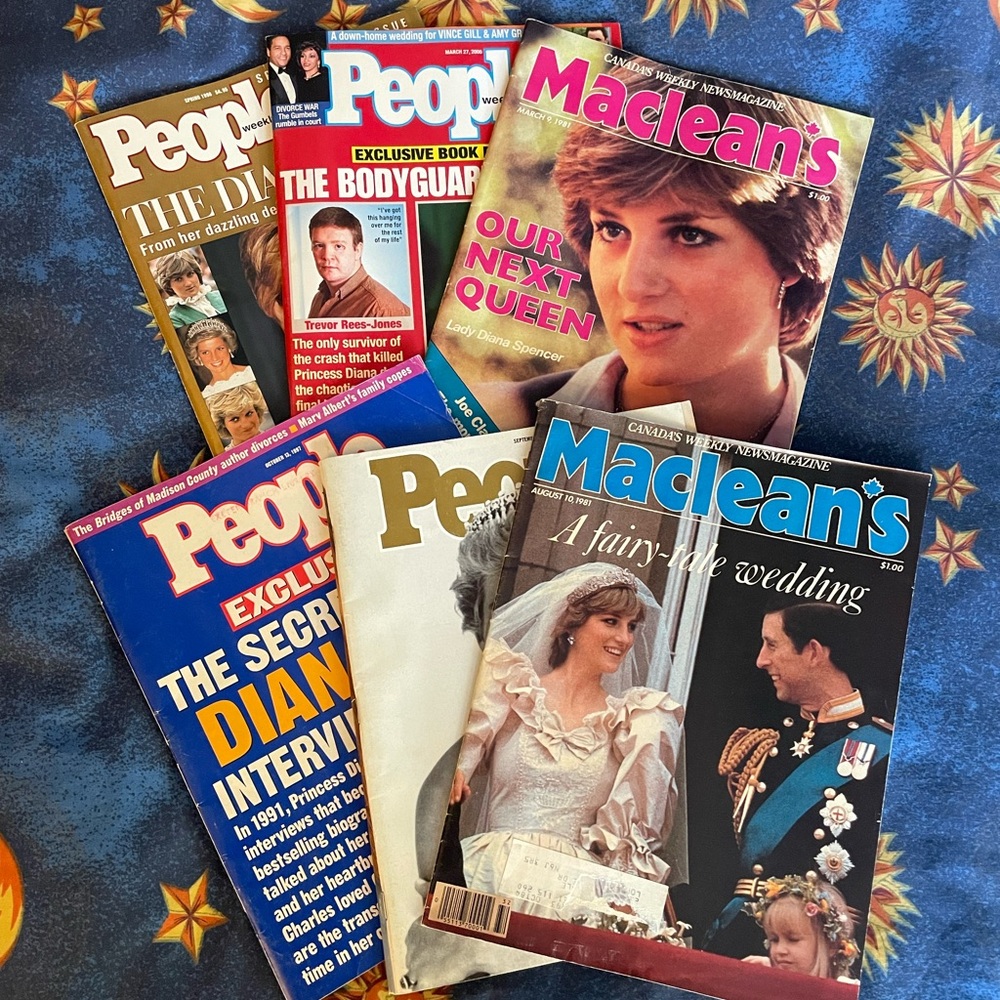 Princess Diana magazine lot (6 issues)